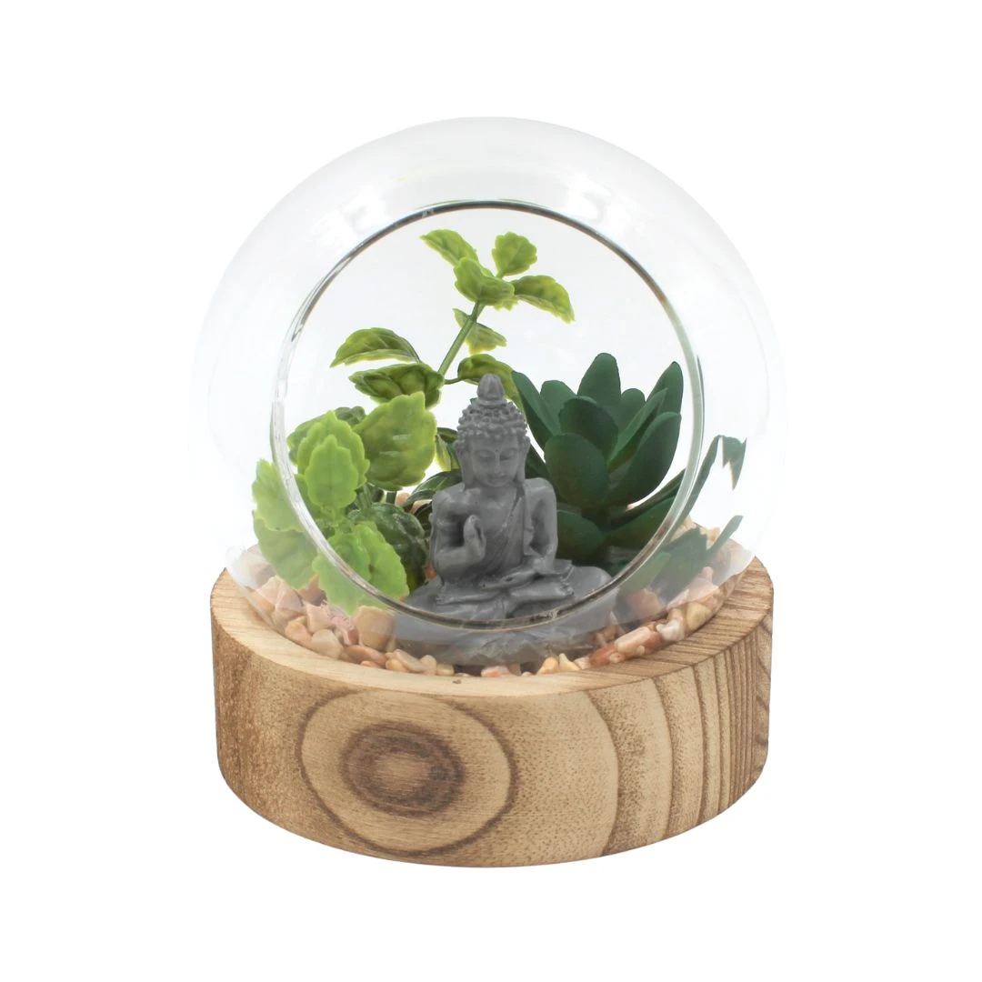 Glob decorativ sticlă Buddha plante 12cm - 