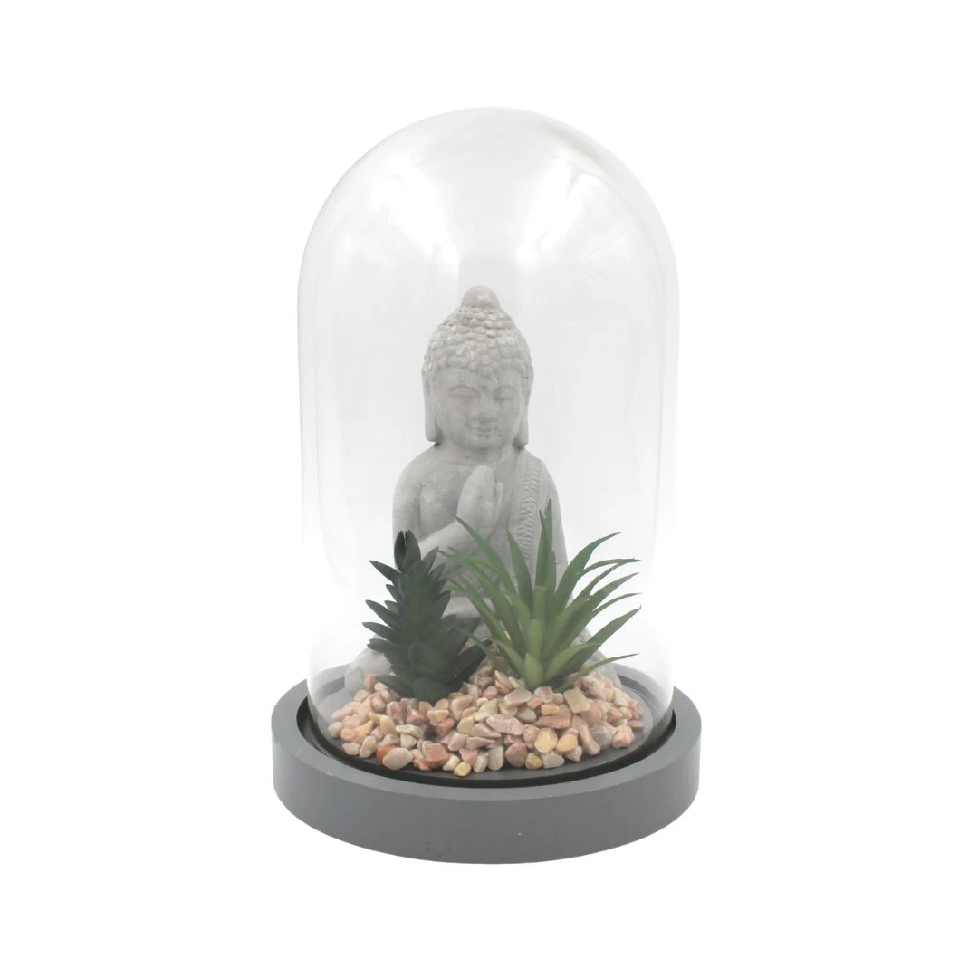 Glob decorativ sticlă cu Buddha 21cm - 