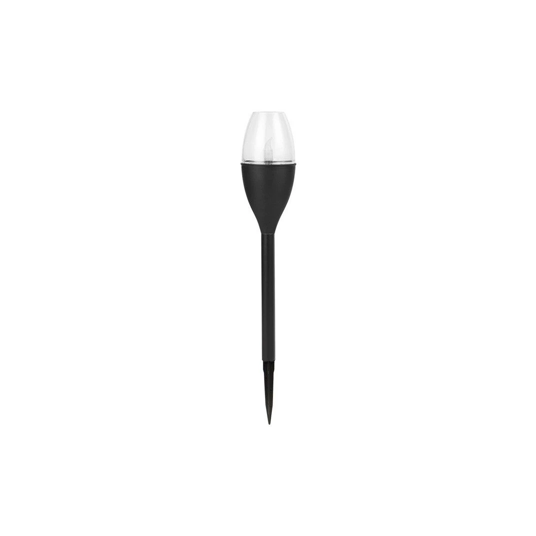 Lampa solara LED tip pahar de vin pentru gradina eMazing, inaltime 37.5 cm, efect de flacara, material PVC si ABS, 2V, 200mAh, alb rece - 