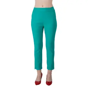 Pantaloni Jasmine Dama Masura Mare,Verde Turcoaz XL - 