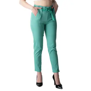 Pantaloni Dama Cu Cordon In Talie,Verde,Dylan S - 