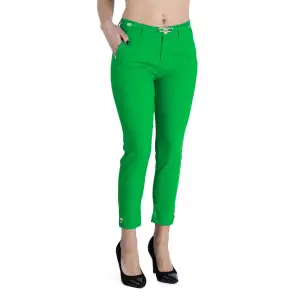 Pantaloni Alyssa Verde Eleganti Marime Mare 36 - 
