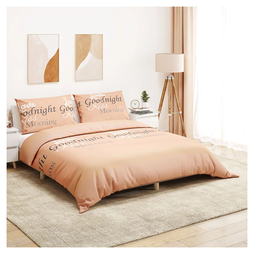 Set cu husă de pilotă, roz, 200x200 cm, bumbac - Acest set cu husă de pilotă este moale și confortabil, adăugând o notă plăcută dormitorului dvs. Material confortabil: Acest set de lenjerie de pat es...