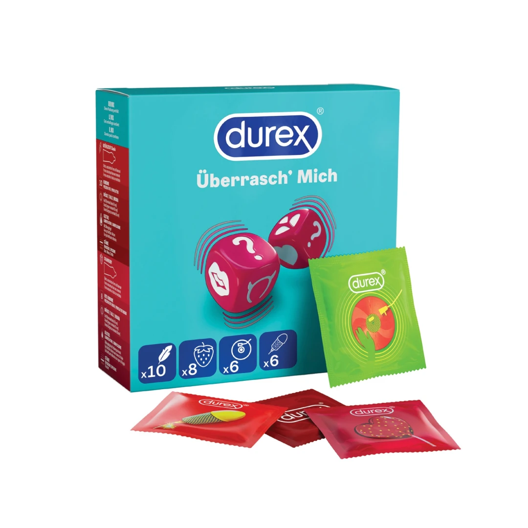 Prezervative Durex Surprise ME, 4 tipuri diferite, 30 buc - 