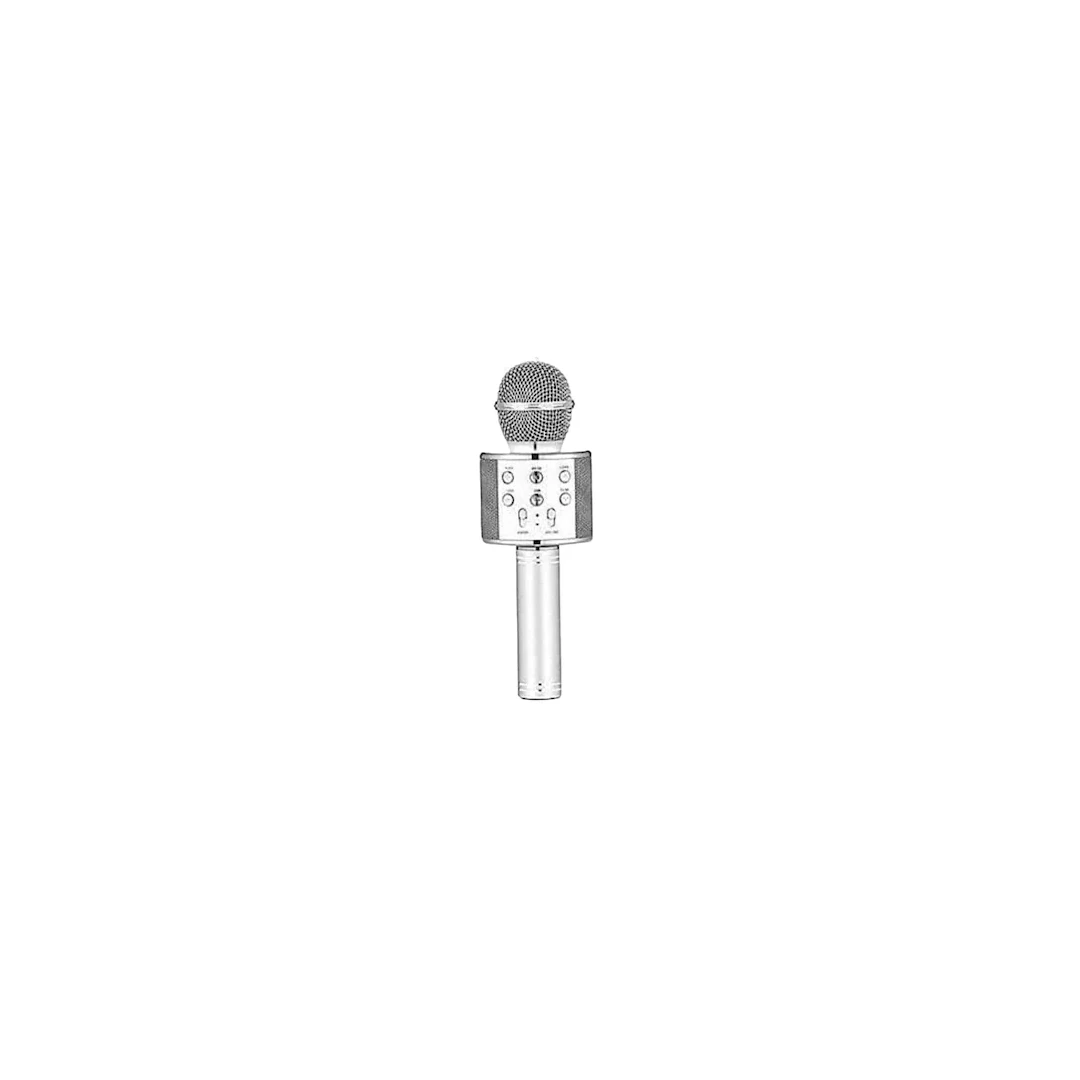 Microfon Karaoke Cu Bluetooth Si Boxa Incorporata, Silver - 