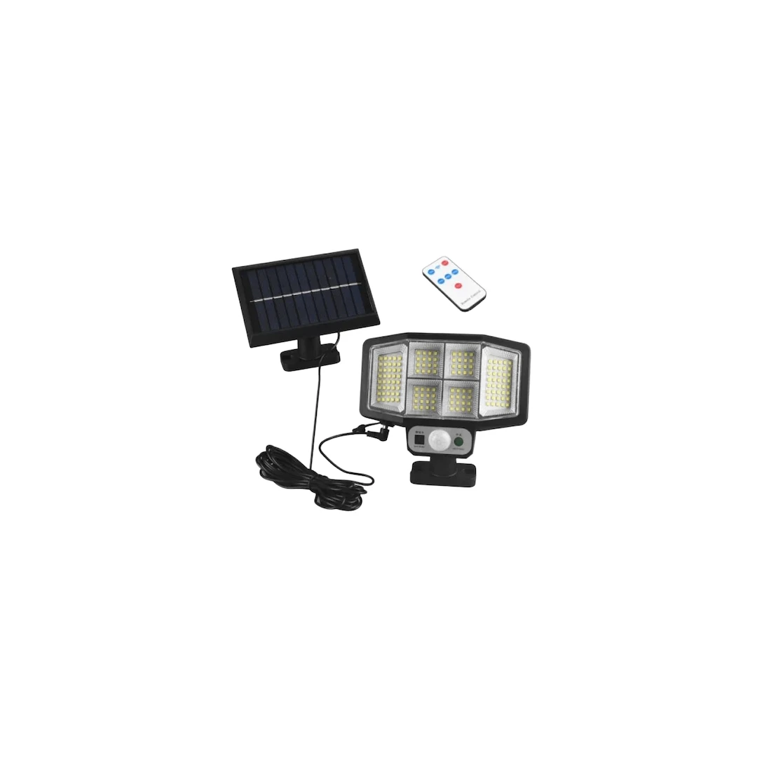 Lampa solara 146 LED SMD, senzor de miscare, telecomanda, senzor lumina - 