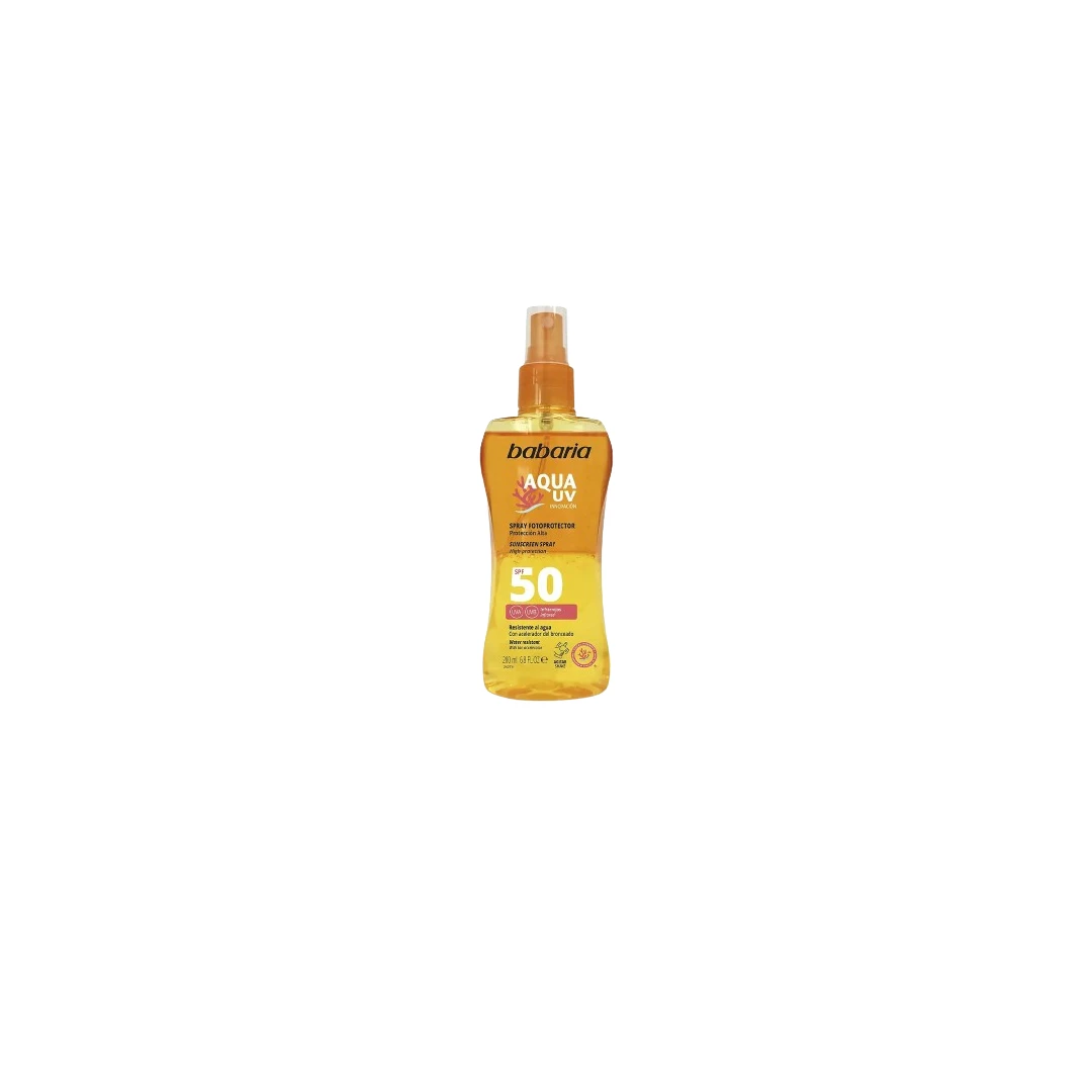 Spray corporal bifazic cu protectie solara ridicata SPF50, Babaria Solar aqua UV, 200 ml - 
