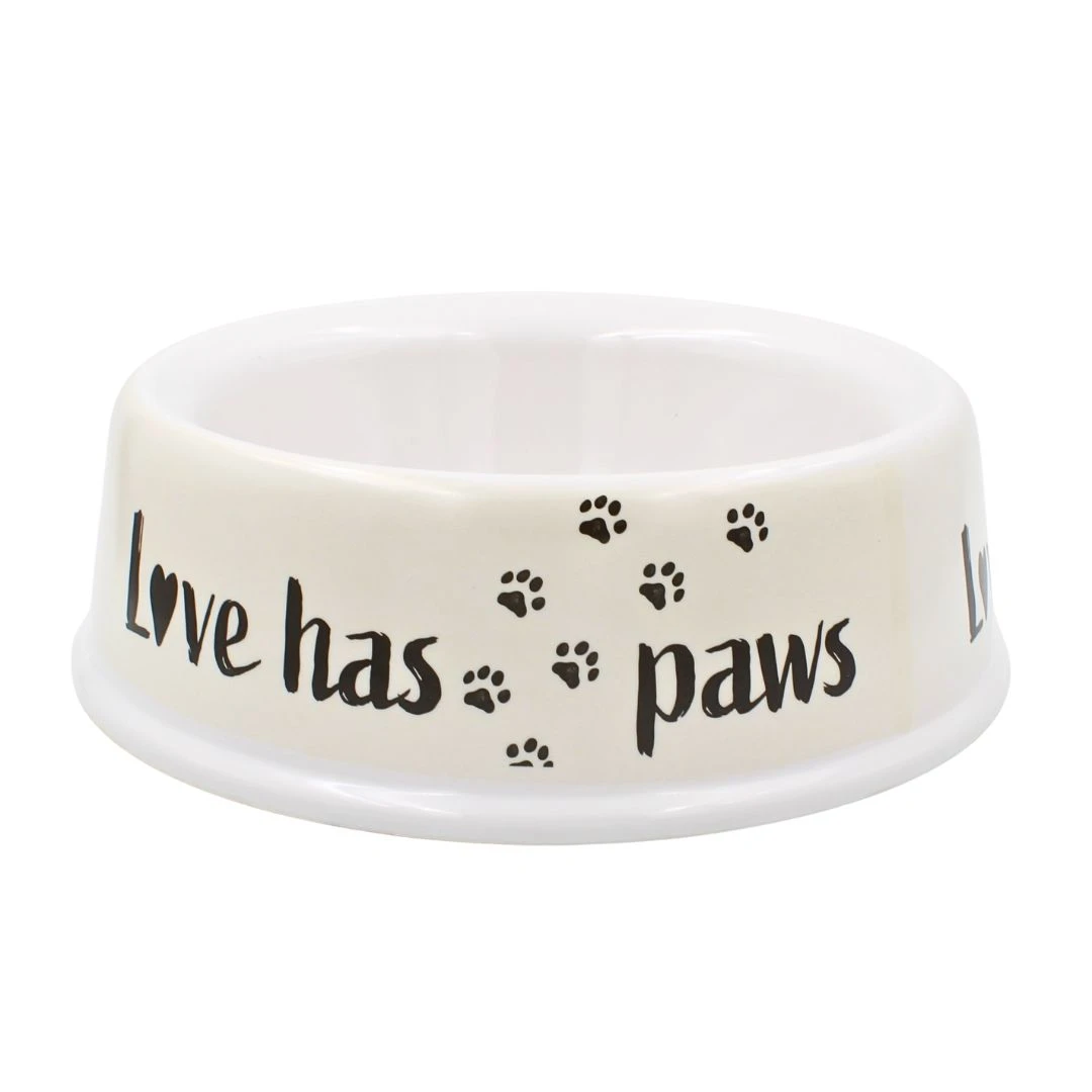 Bol melamină pentru câini 1,5L Love has paws - 