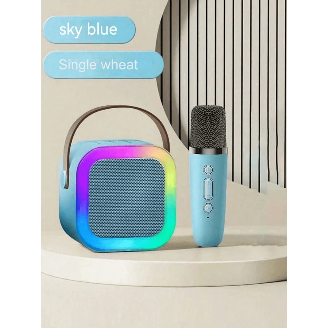 Boxa cu Microfon karaoke Smart copii, difuzor Wireless, Albastru ABYZ®™ - 