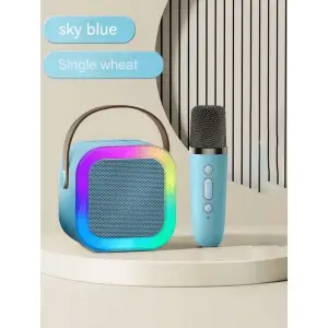 Boxa cu Microfon karaoke Smart copii, difuzor Wireless, Albastru ABYZ®™ - 