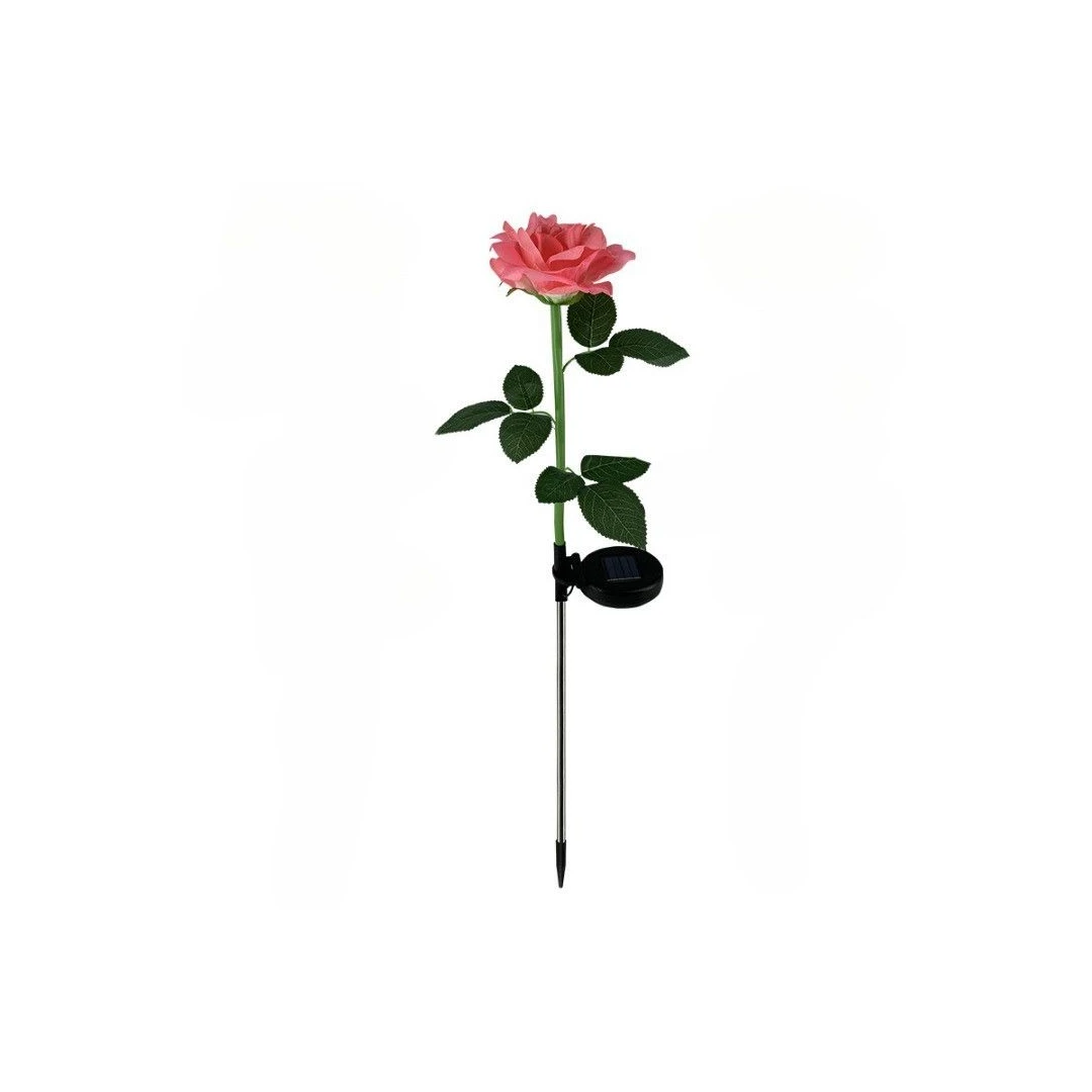 Lampa Solara LED tip Trandafir cu o floare pentru Gradina, Inaltime 75 cm, eMazing - 