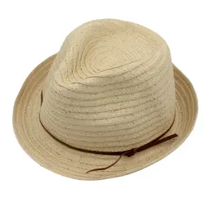 Pălărie de plajă bărbați nature șnuruleț maro - 