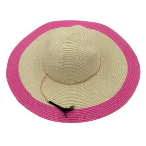Pălărie plajă damă nature lănțișor auriu - 