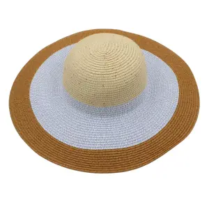 Pălărie plajă damă nature cu maro - 