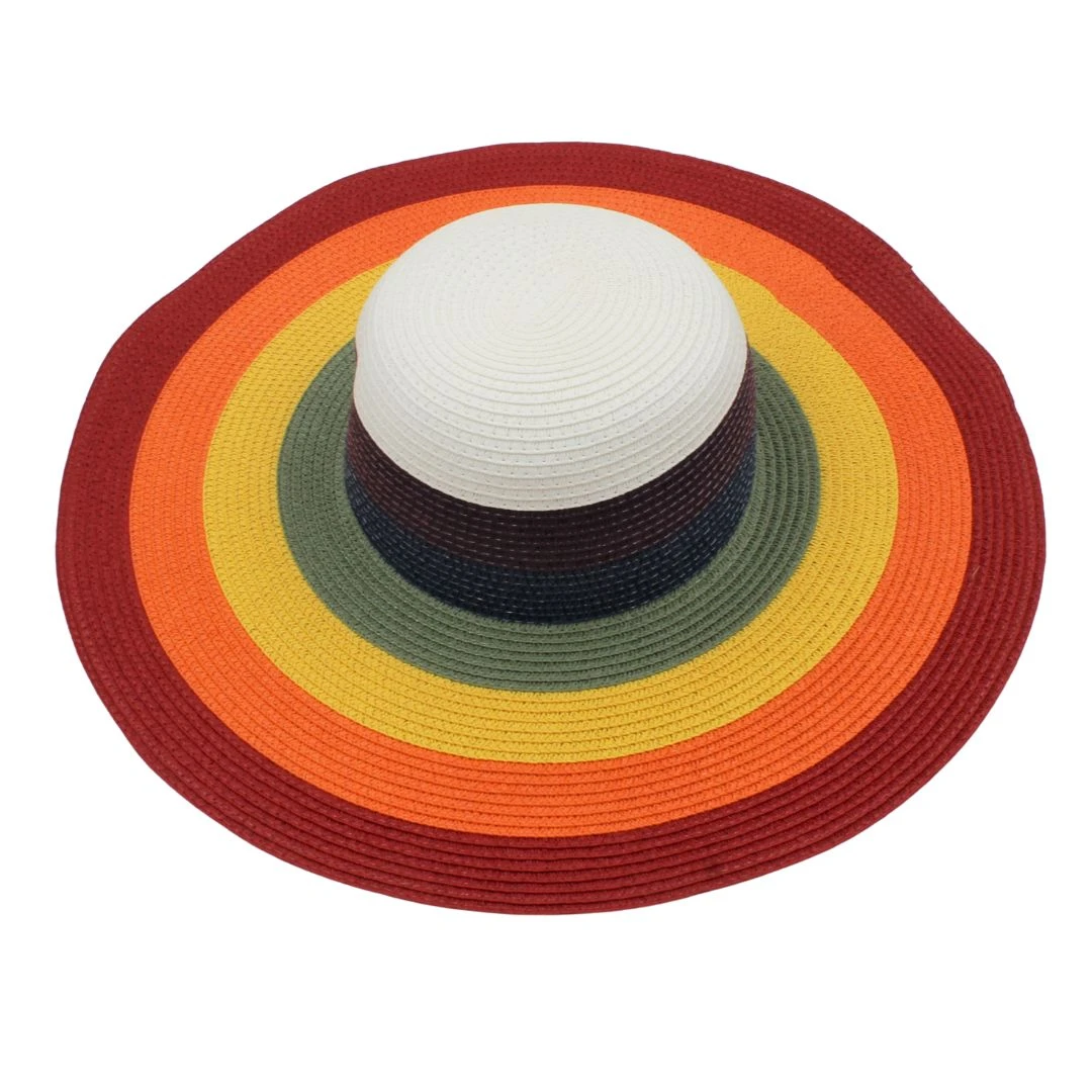 Pălărie plajă damă colorată cu cerculețe - 