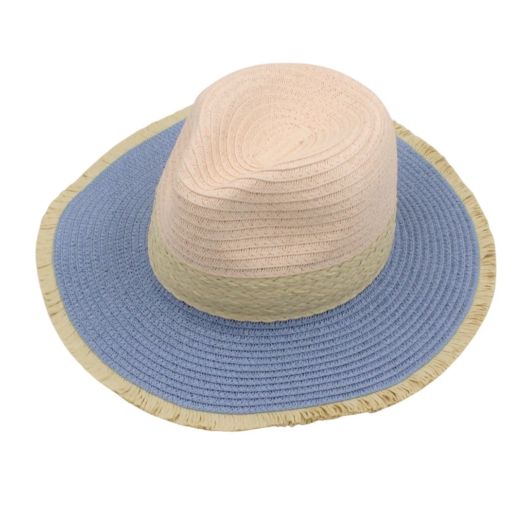 Pălărie plajă damă nature cu bleu - 