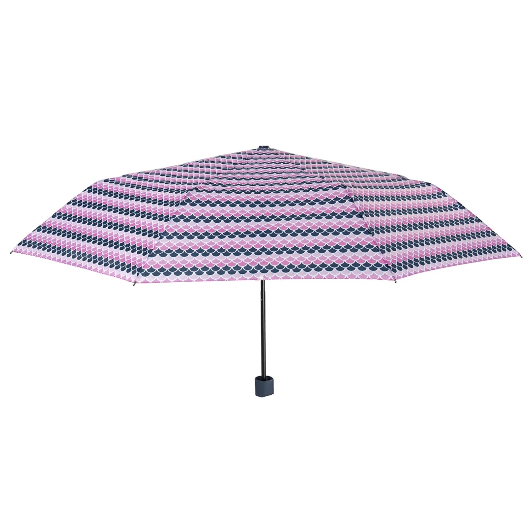 Umbrelă damă MINI manuală Perletti geometrico roz - 