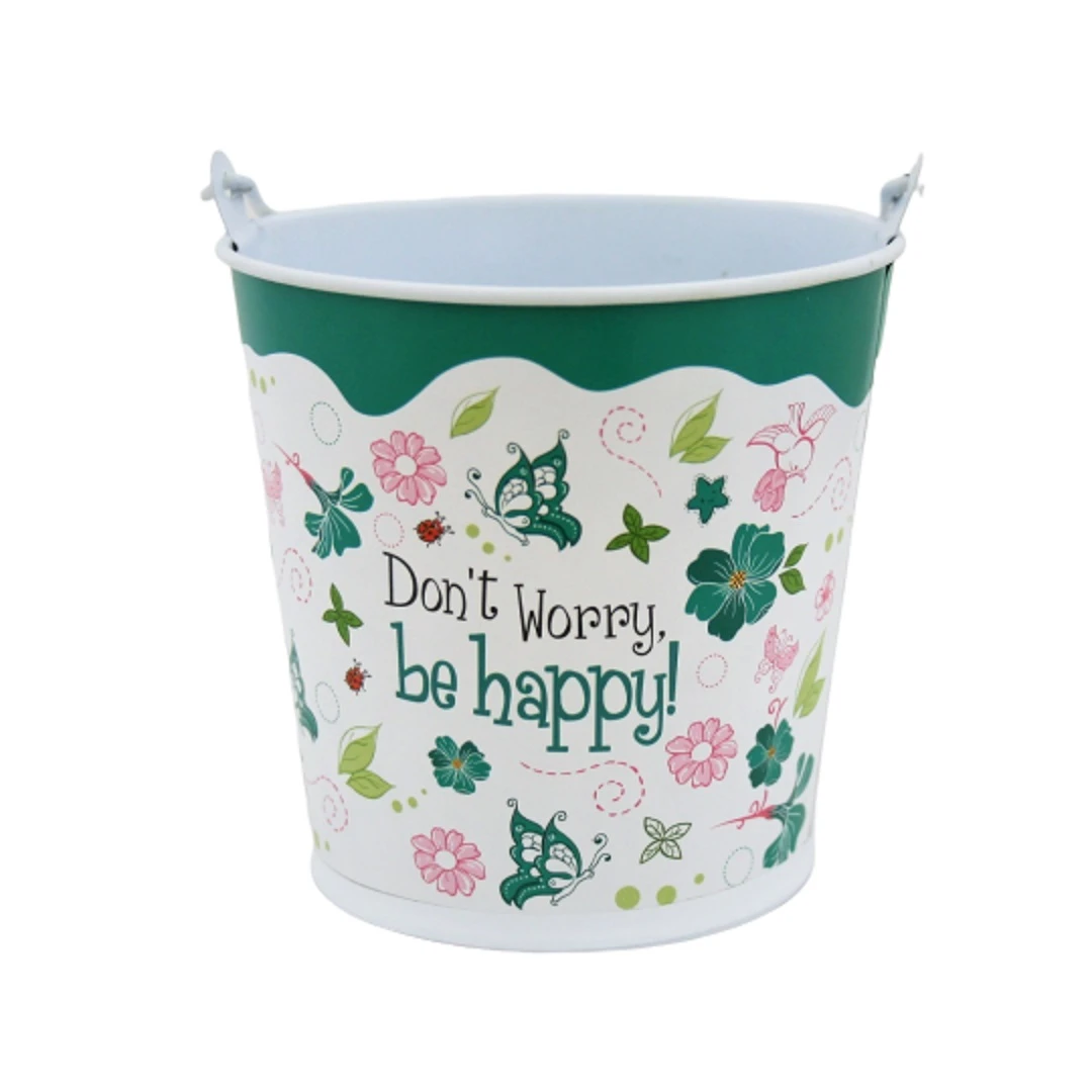 Suport ghiveci 13.5 cm "Don't worry be happy" - 