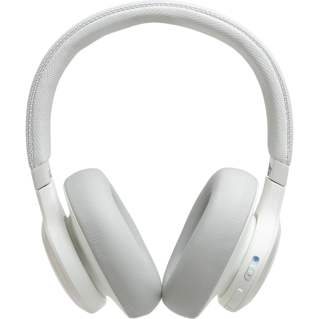 Casti Audio Over the Ear JBL Live 650, Wireless, Bluetooth, Noise cancelling, Autonomie 30 ore, Alb - 
