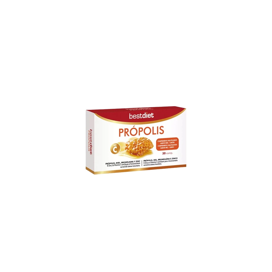 Supliment alimentar pe baza de propolis natural, Best Diet Propolis, 30 comprimate masticabile - 