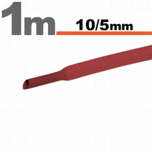 Tub termocontractibil Rosu • 10 / 5 mm - 