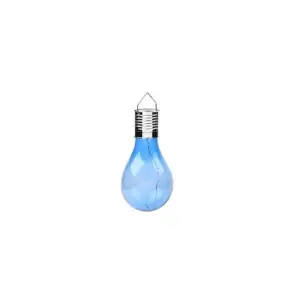 Lampa Solara LED Decorativa sub forma de Bulb, pentru exterior, suspendata, IP65, Ultron Albastru, eMazing - 