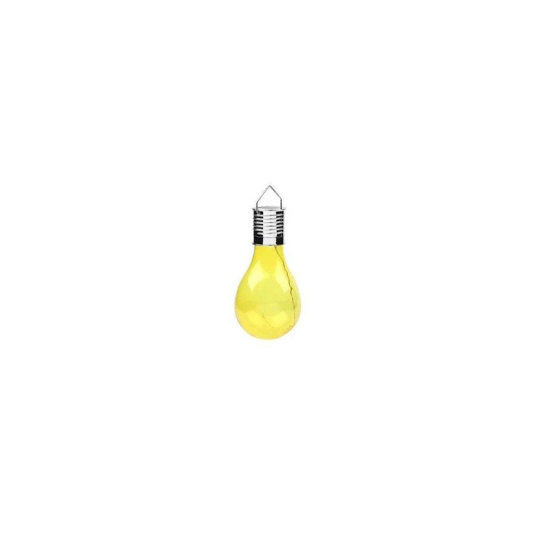 Lampa Solara LED Decorativa sub forma de Bulb, pentru exterior, suspendata, IP65, Ultron Galben, eMazing - 