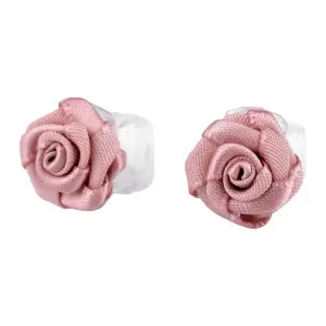 Set 2 clesti pentru par Crisalida, diametru 15 mm, Trandafiri roz pudrat - 
