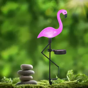 Lampa LED flamingo - detasabil - plastic - 52 x 19 x 6 cm - 