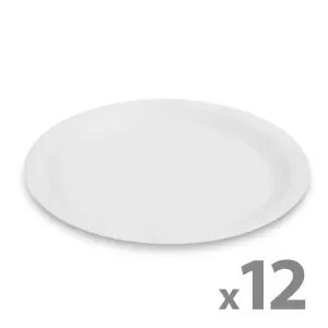 Set farfurii albe din hartie - 23 cm - 12 buc. /pachet - <p>Esentiale pentru orice petrecere.Culoarea simpla este ideala pentru orice eveniment.Nu mai este necesar sa speli vasele. Aspect discret. Culoare: alb Dimensiune: 230 mm. Continut pachet: 12 farfurii</p>
