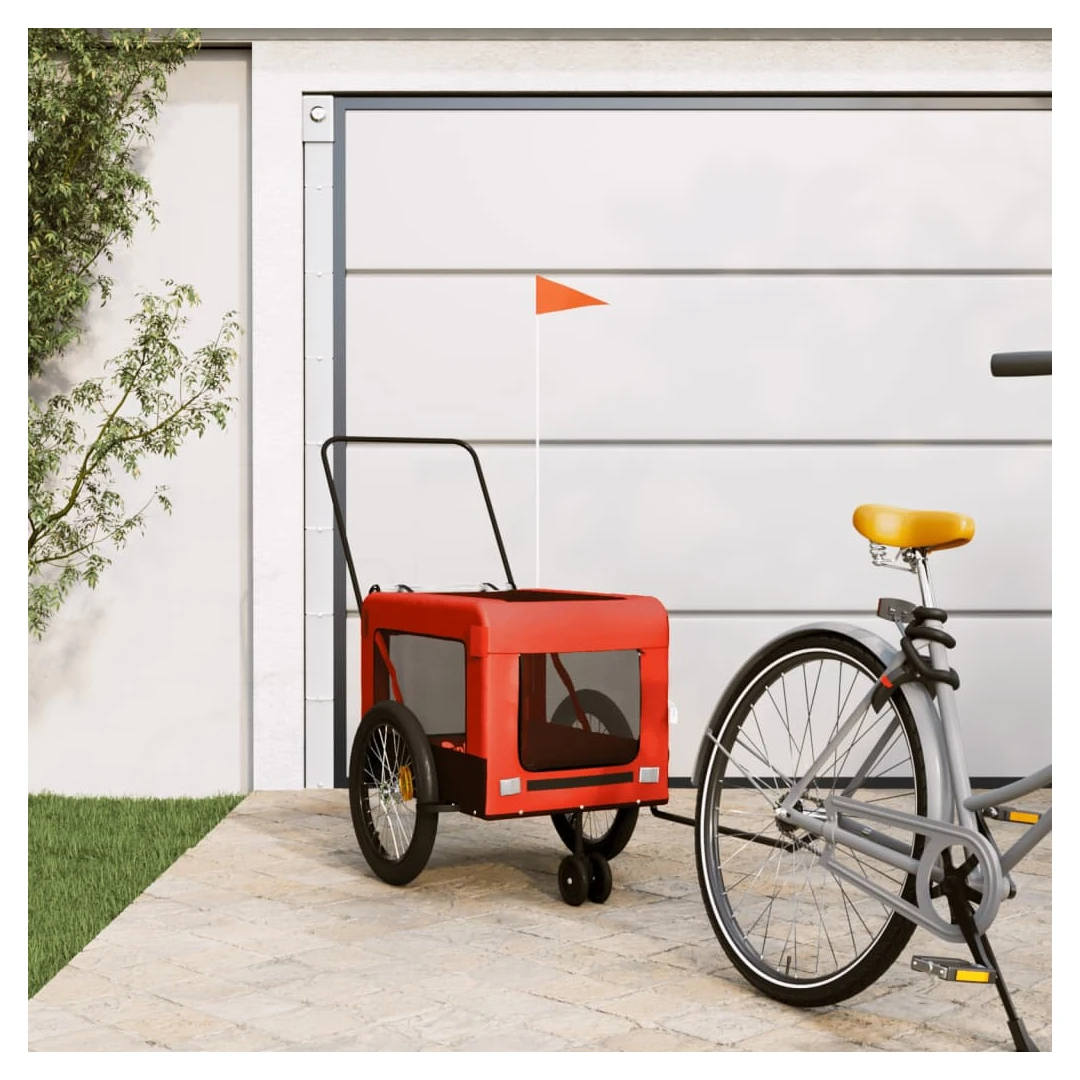 Remorcă bicicletă animale companie portocaliu/negru oxford/fier - Această remorcă practică de bicicletă pentru animale de companie este un accesoriu excelent pentru ziua de plimbare a animalului dvs. de companie, per...