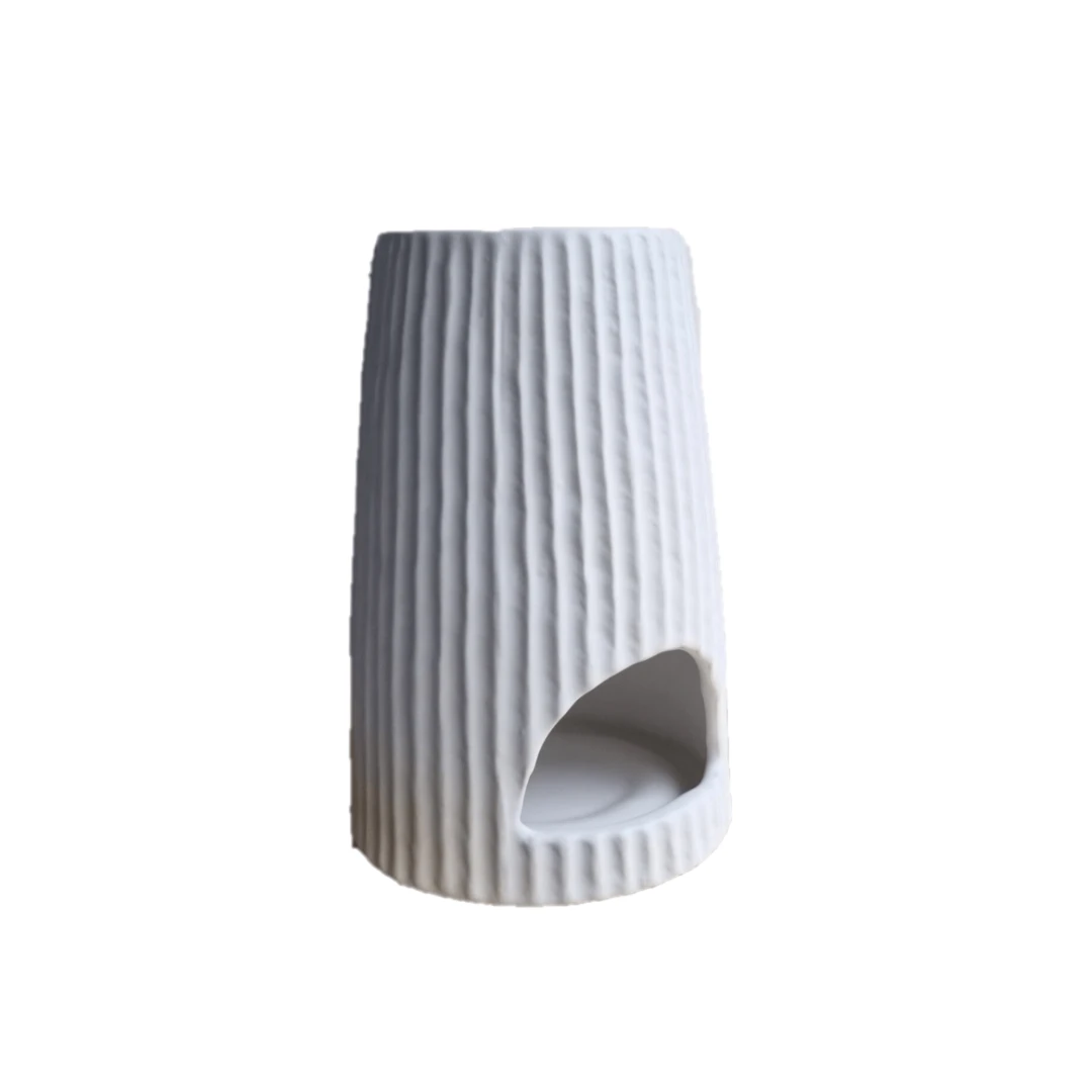 Aromatizor ceramic pentru ceara sau ulei, diametru 9 cm, inaltime 14.5cm, Alb ABYZ®™ - 
