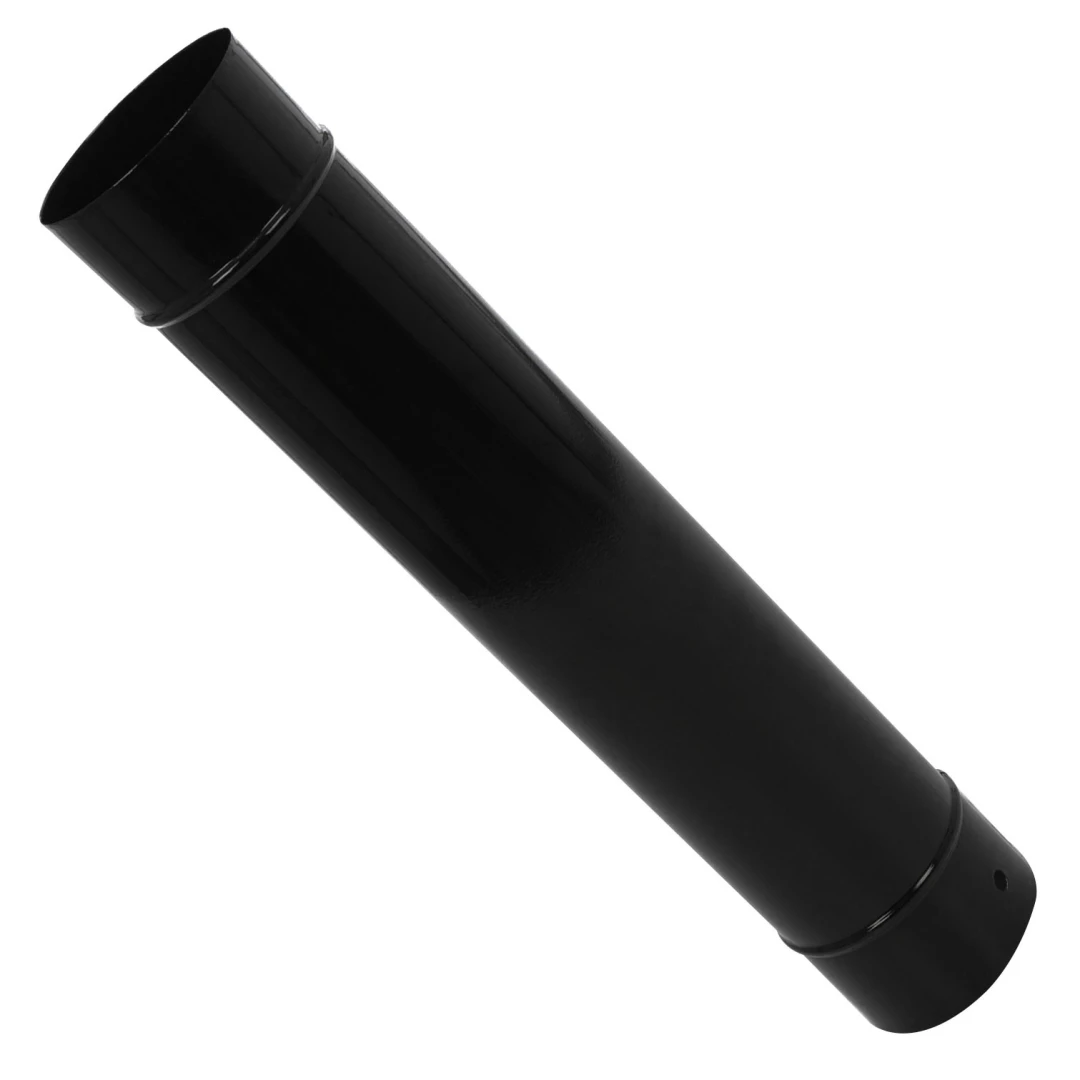 Burlan soba 130 X 500 mm negru - Pretul afisat este pe: buc Specificatii tehnice: Dimensiuni: (∅ x L)(mm) 130 x 500Material: tabla emailataCuloare: negru