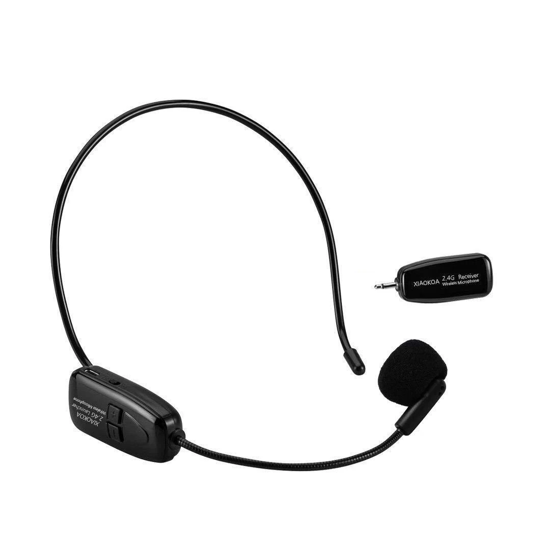 Microfon wireless Xiaokoa N80 tip Over-head, 2.4G, negru - 