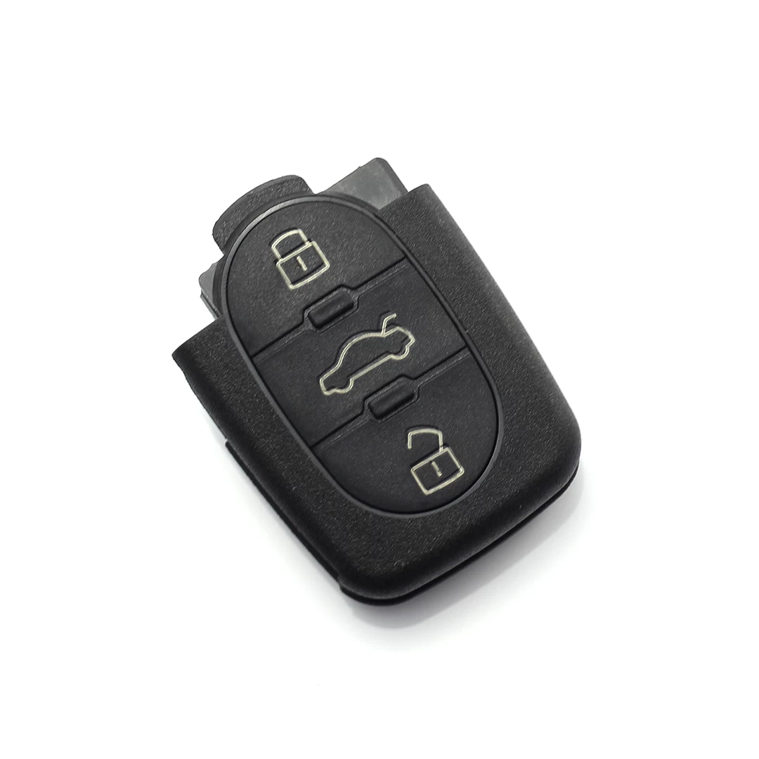 Audi - carcasa cheie cu 3 butoane, baterie 1616 - CARGUARD - <p>CARGUARD Audi - Accesoriu carcasa cheie 3 butoane fara buton de panica cu baterie 1616.</p>
<p>Atentie! Inainte de finalizarea comenzii pentru acest articol, iti recomandam sa analizezi si sa compari in detaliu carcasa originala, lacasul electronic, suportul de baterie tipul de lama etc., cu acest produs, pentru a te asigura de compatibilitate!</p>