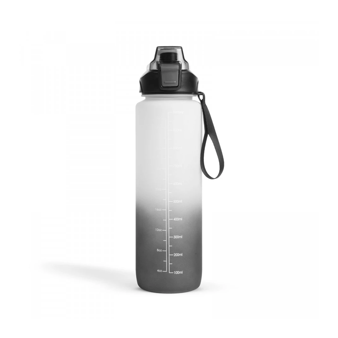 Sticlă de apă sport - 1L - opal - gradient alb-negru - 