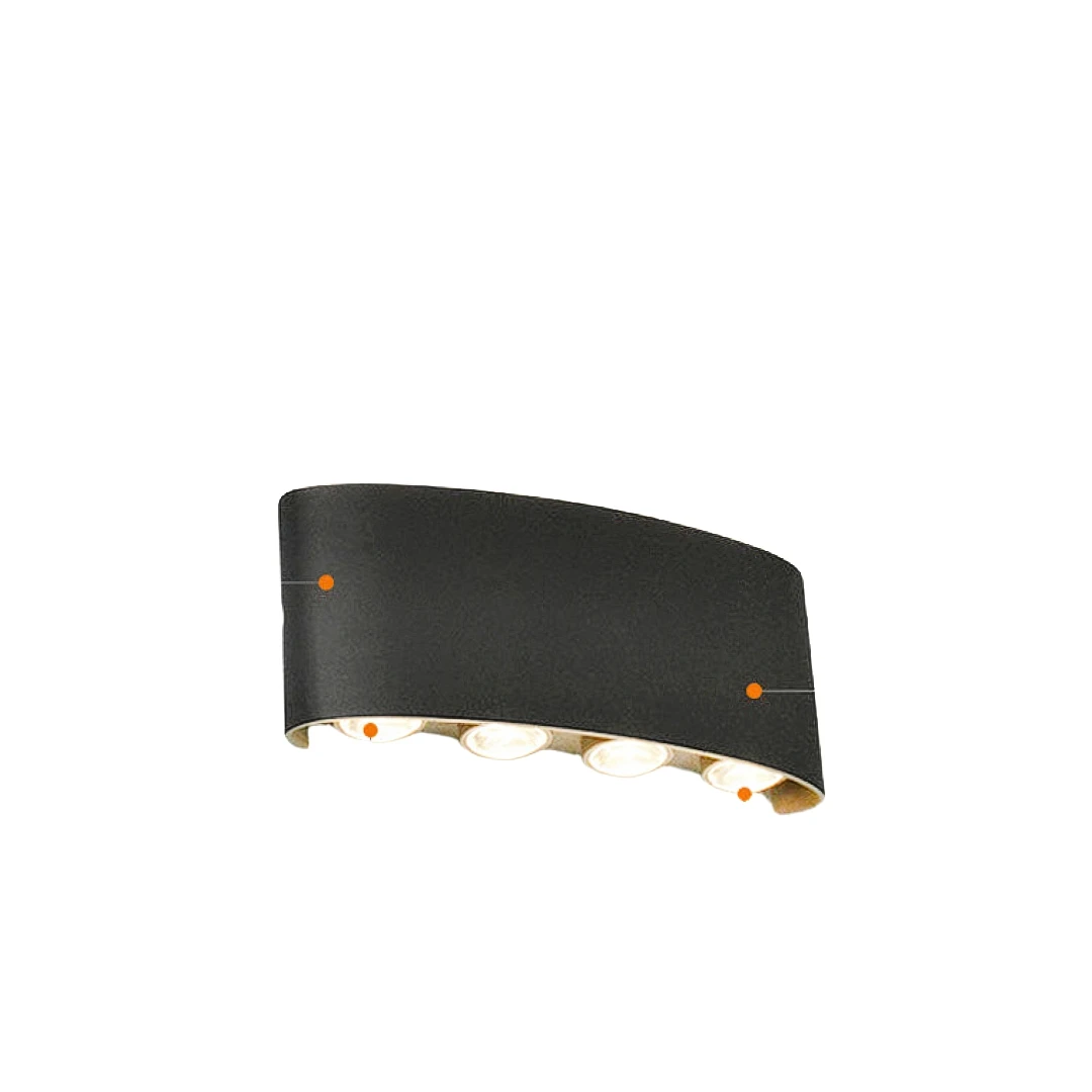 Aplica Radiant Elegance LuminiLux ,Negru ,22*8*5 cm , Metal , LED - 