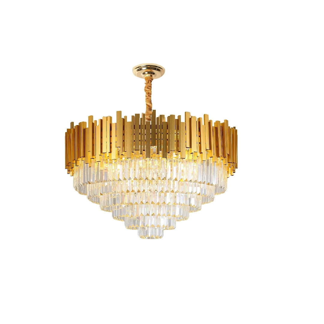 Candelabru Brillo Estelar, LuminiLux, Gold, 50 cm, Cristal - 