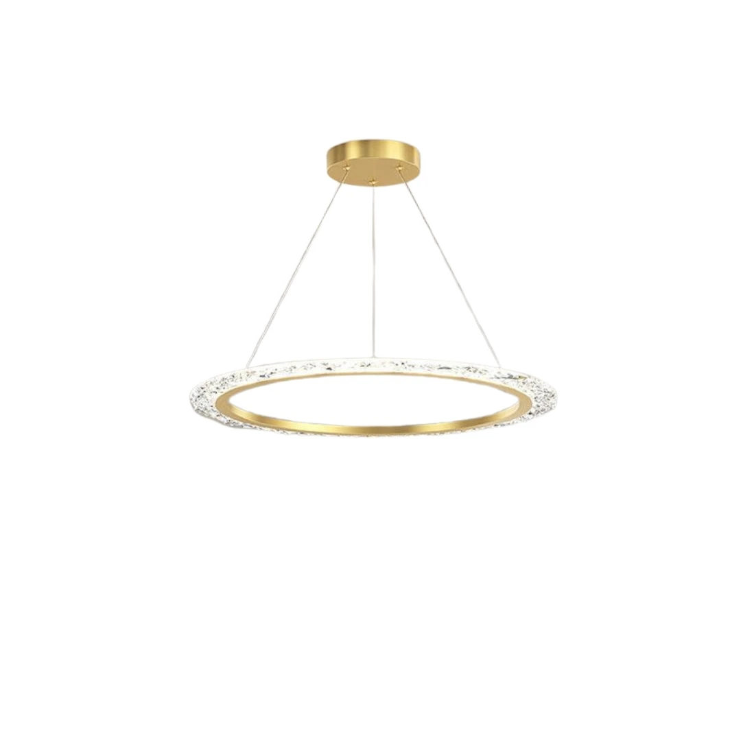 Lustra Qpih, LuminiLux ,Gold, 60cm , Kristal ,LED - 