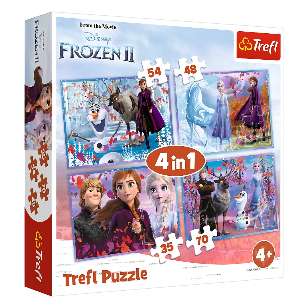 Puzzle Trefl 4 in 1 Frozen 2 calatorie catre necunoscut - 