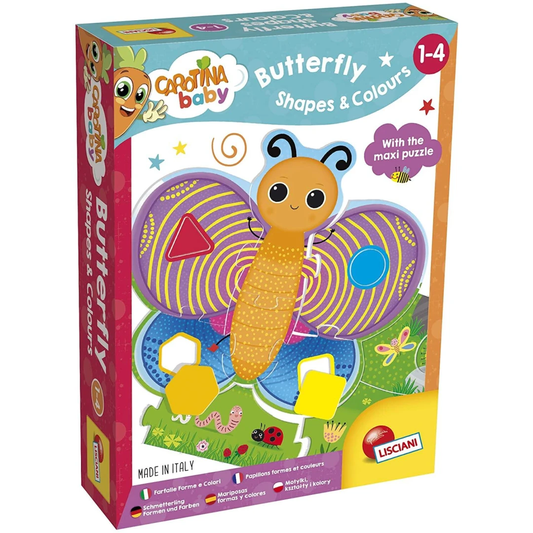 Puzzle de podea - Fluturas cu forme si culori (29 piese) - 