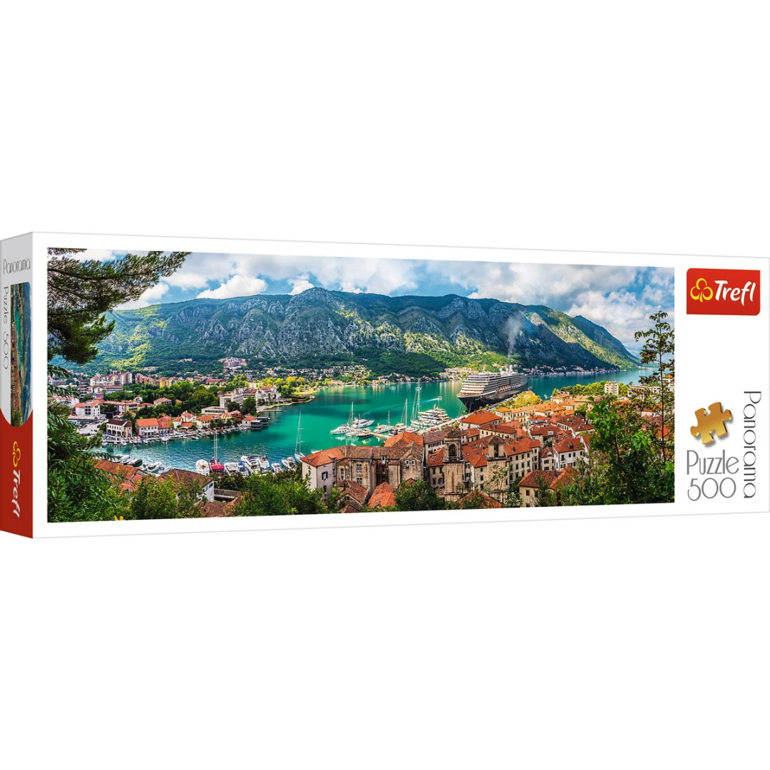 Puzzle Trefl 500 panorama orasul Kotor Muntenegru - 