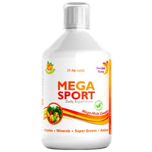MEGA SPORT  Complex Lichid cu Aminoacizi 1500mg + Vitamine + Minerale + Verdeturi  147 Ingrediente Active  500 ml - 