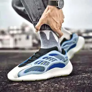 Pantofi sport MBrands , next gen , model futurist fosforescent - 43, Alb/Albastru - 