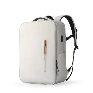 Rucsac Mark Ryden Smart, port USB, buzunar laptop 17.3, rezistent la apa, buzunar card protectie RFID, alb - 
