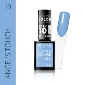 Lac de unghii Solar Gel, Revers, 12 ml, albastru, nr 19, angel's touch - 