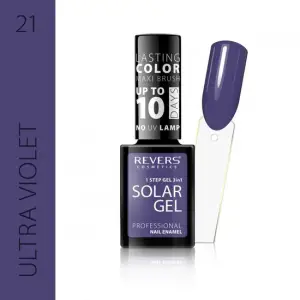 Lac de unghii Solar Gel, Revers, 12 ml, mov , nr 21, ultra violet - 
