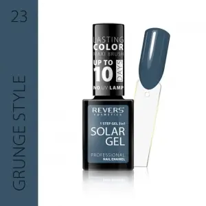 Lac de unghii Solar Gel, Revers, 12 ml, albastru, nr 23, grunge style - 