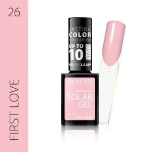Lac de unghii Solar Gel, Revers, 12 ml, roz, nr 26, first love - 
