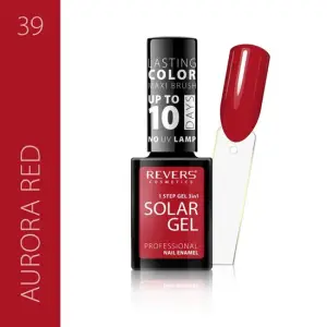 Lac de unghii Solar Gel, Revers, 12 ml, rosu, nr 39, aurora red - 
